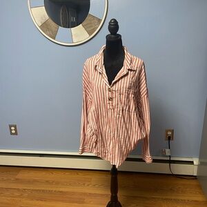 Orange and white blouse